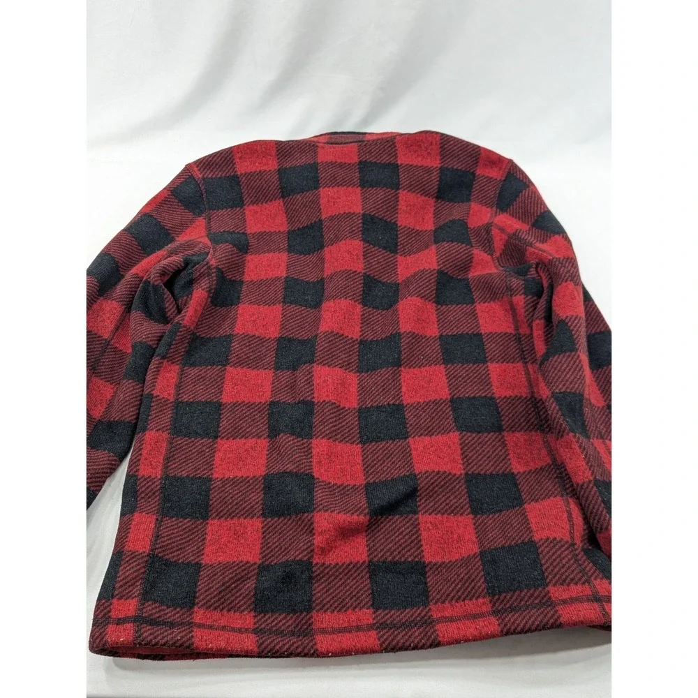 The North Face Jacket Men Small Multi Plaid Fleece Lined Long Sleeve Quarter Zip
